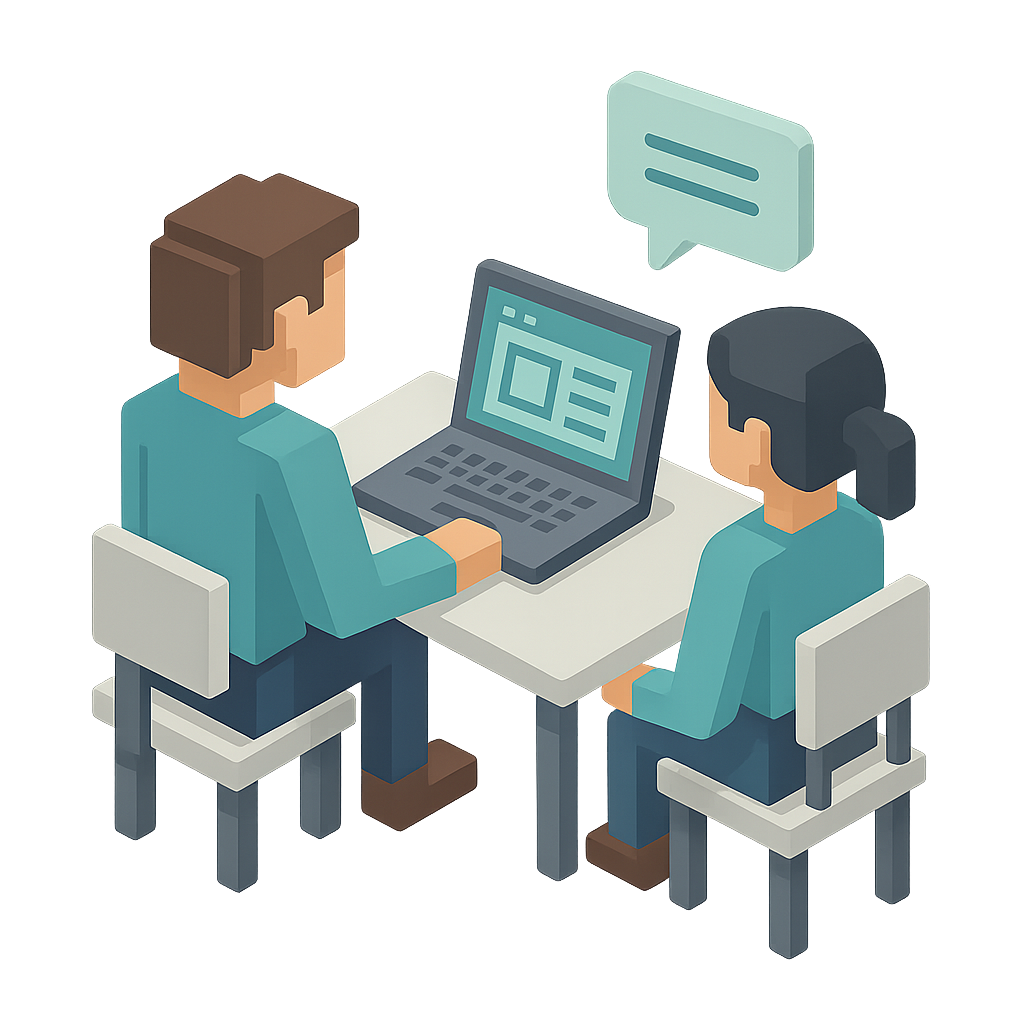 User testing illustration